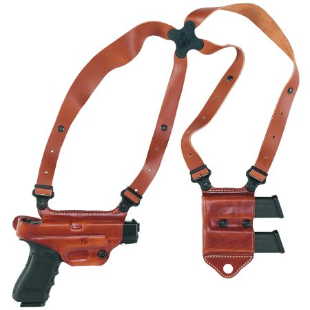 Galco MCII212 Miami Classic II Shoulder System Size Fits Chest Up To 56" Tan Leather Harness Fits 1911 Fits 5" Barrel Right Hand