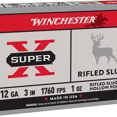 Winchester Ammo X123RS15 Super X  12Gauge 3" 1oz Rifled Slug Shot 5 Per Box/50 Case