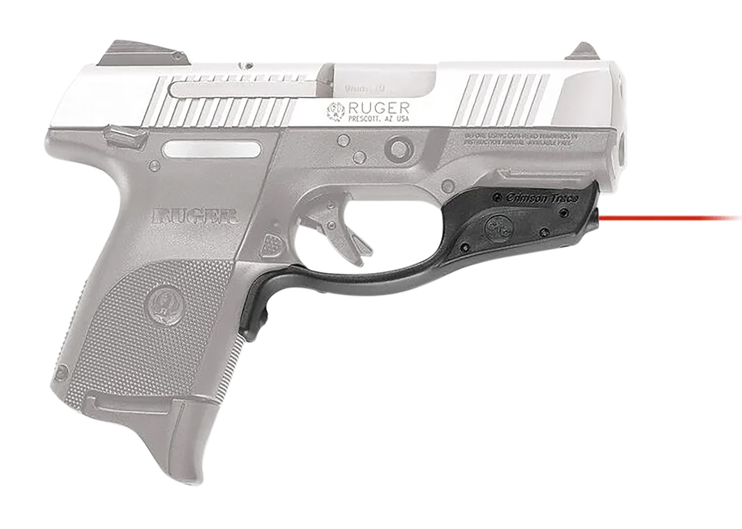 Crimson Trace 0150401 Laserguard Fits Ruger SR9c/SR40c, Red Laser Black Polymer