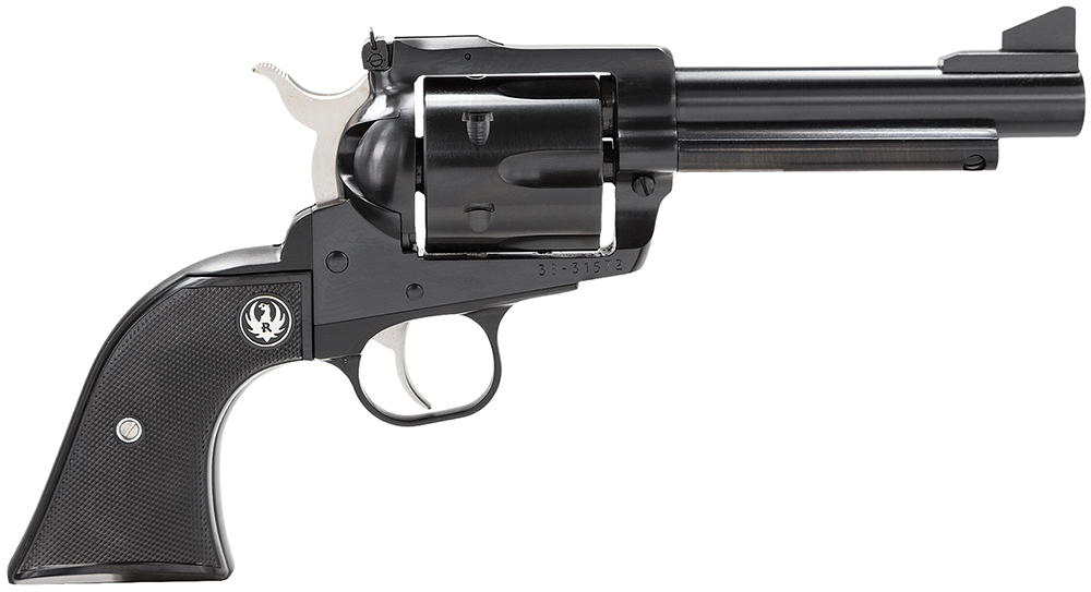 Ruger 0445 Blackhawk 45 Colt (Long Colt) 6 Shot 4.63" Blued Alloy Steel Barrel & Frame, Black Checkered Rubber Grip, Transfer Bar Safety, Exposed Hammer