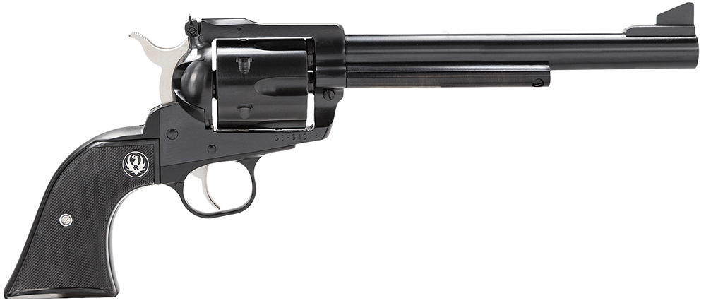 Ruger 0455 Blackhawk 45 Colt (Long Colt) 6rd 7.50" Blued Alloy Steel Barrel, Cylinder & Frame, Black Checkered Rubber Grip, Transfer Bar Safety, Exposed Hammer