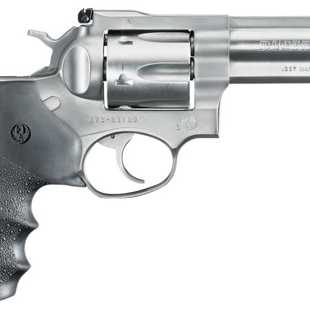 Ruger 1705 GP100  Medium Frame 357 Mag 6rd 4.20" Satin Stainless Steel Barrel, Cylinder & Frame, Hogue Monogrip, Transfer Bar Safety, Exposed Hammer