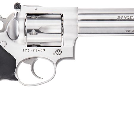 Ruger 1707 GP100  Medium Frame 357 Mag 6rd 6" Satin Stainless Steel Barrel, Cylinder & Frame, Hogue Monogrip, Transfer Bar Safety, Exposed Hammer
