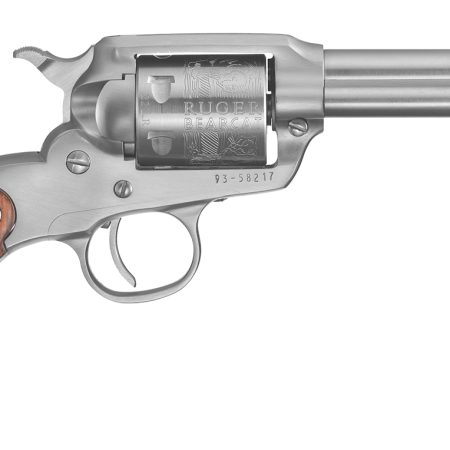 Ruger 0913 Bearcat  Compact Frame 22 LR 6rd 4" Satin Stainless Barrel, Frame & Engraved Cylinder, Hardwood Grip, Transfer Bar Safety, Exposed Hammer