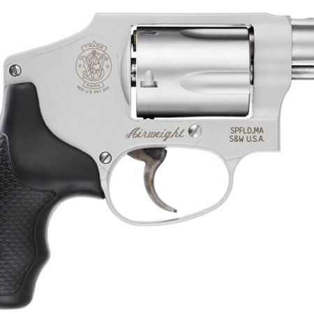 Smith & Wesson 103810 Model 642 Airweight J-Frame 38 Special +P 5 Shot 1.88" Stainless Steel Barrel, Stainless Cylinder, Stainless Aluminum Frame, Black Finger Grooved Grip, Concealed Hammer