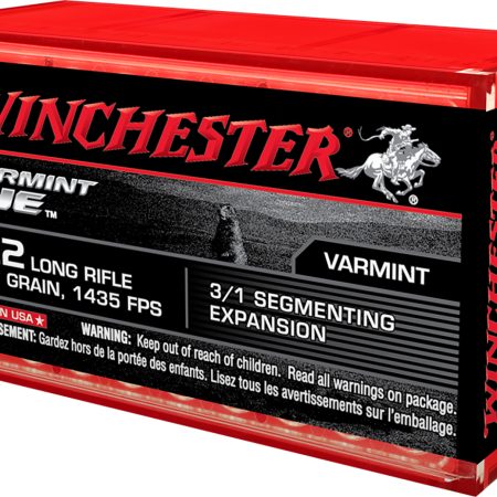 Winchester Ammo S22LRFSP Varmint HE 22LR 37gr 3/1 Segmenting Expansion 50 Per Box/20 Case