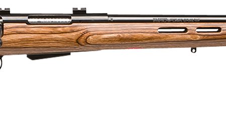 Savage Arms 19142 25 Lightweight Varminter-T Full Size 222 Rem 4+1 24" Matte Black Heavy Barrel, Matte Black Carbon Steel Receiver Drilled & Tapped, Satin Brown Thumbhole Laminate Stock, Right Hand