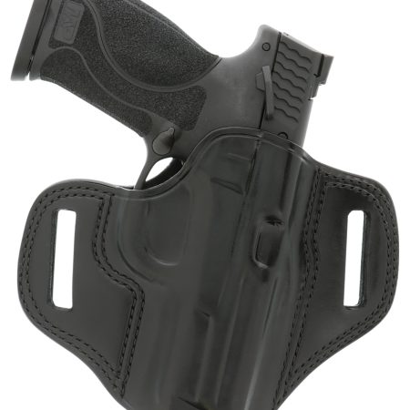 Galco CM226B Combat Master  OWB Black Leather Belt Slide Compatible w/Glock 19/32/36/45/Glock 19X Gen2-5/CZ-P10C Belt 1.75" Wide Right Hand