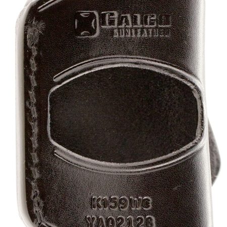 Galco YAQ212B Yaqui  OWB Black Leather Belt Slide Fits 1911 Fits 3-5" Barrel Right Hand