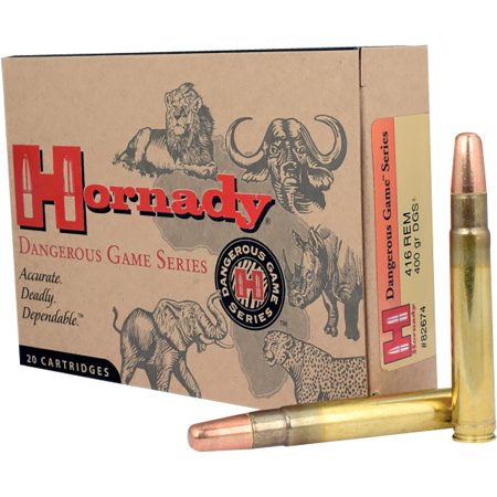 Hornady 82674 Dangerous Game  416RemMag 400gr Dangerous Game Solid 20 Per Box/6 Case