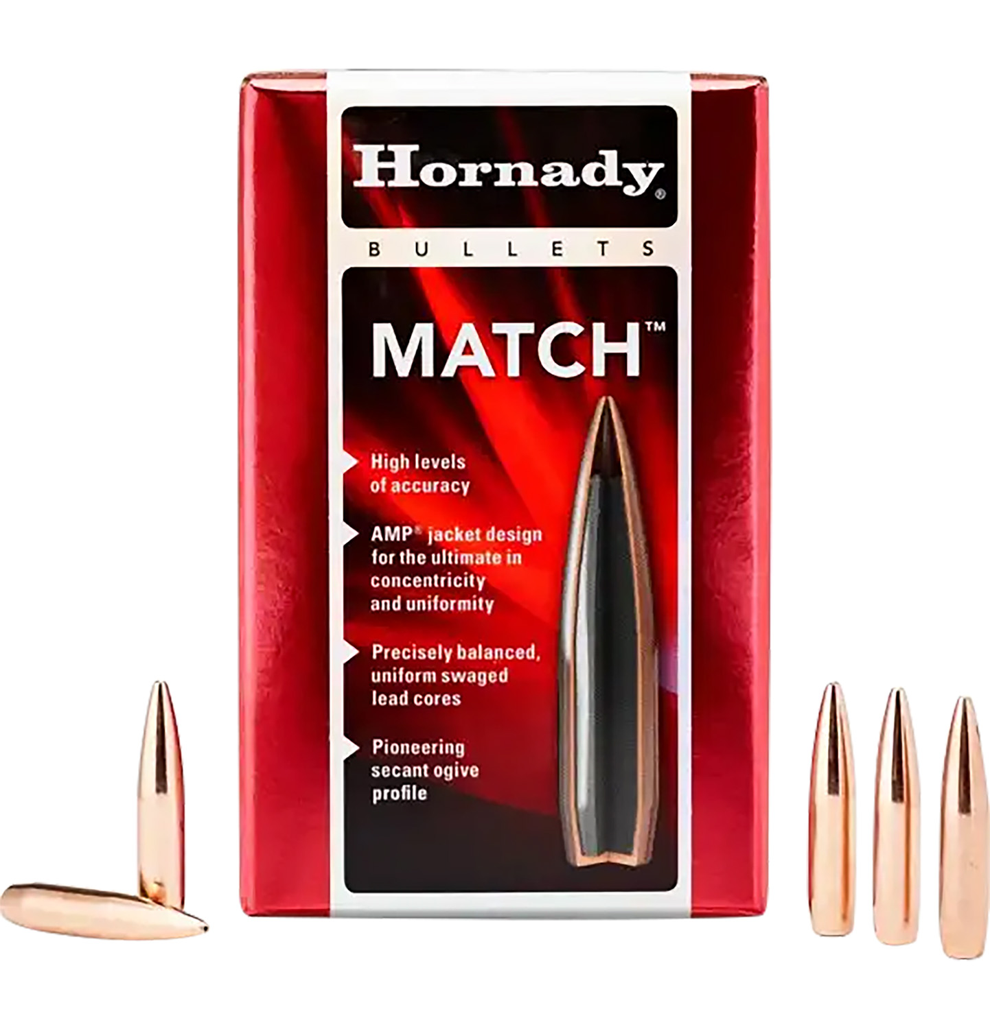 Hornady 2458 Match 6mm .243 105 gr Hollow Point Boat Tail Match 100 Per Box