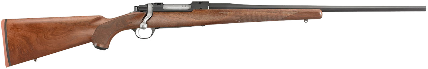 Ruger 37115 Hawkeye Sports South Exclusive Full Size 257 Roberts 4+1 22" Satin Blued Alloy Steel Barrel, Receiver w/Integral Scope Mount, American Walnut Fixed Stock, Right Hand