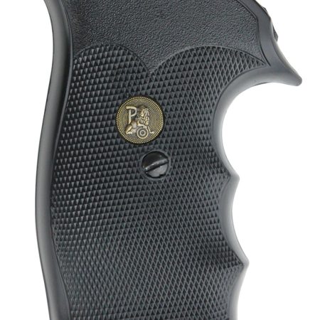 Pachmayr 03292 Gripper Grip Checkered Black Rubber with Finger Grooves for S&W N Frame