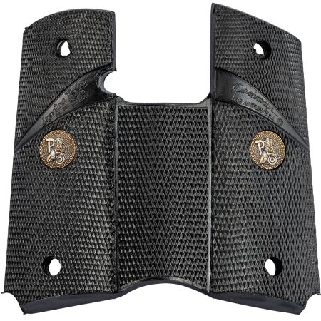Pachmayr 02545 Signature Grip Wraparound Checkered Black Rubber for Colt Officer