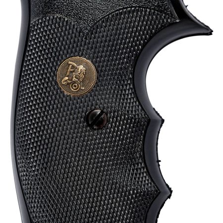 Pachmayr 03250 Gripper Grip Checkered Black Rubber with Finger Grooves for S&W J Frame with Square Butt