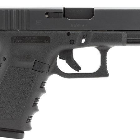 Glock PI1950201 G19 Gen3  *CA Compliant Compact 9mm Luger 10+1 4.02" Black Steel Barrel, Matte Black Serrated Slide, Black Polymer Frame w/Accessory Rail, Black Finger Grooved Polymer Grip