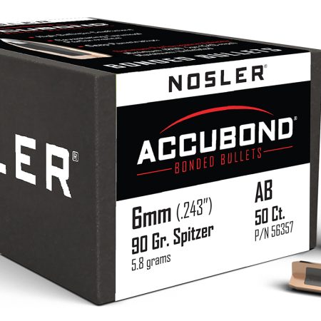 Nosler 56357 AccuBond  6mm 90gr Spitzer Point 50/Box