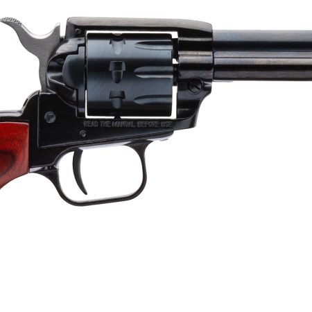 Heritage Mfg RR22999MB4 Rough Rider  22 LR 22 WMR 9 Shot, 4.75" Black Steel Barrel, Black Zinc Alloy Frame, Black Cylinder, Cocobolo Grip, Hammer/Thumb Safety, Exposed Hammer