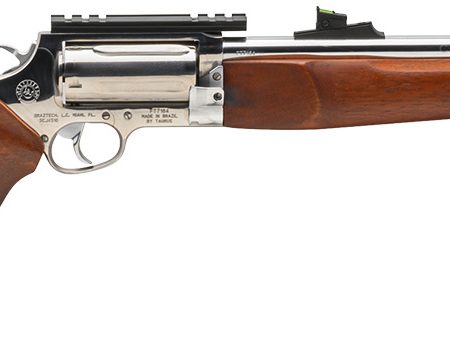 Rossi SCJ4510SS Circuit Judge  45 Colt (LC) Caliber or 410 Gauge with 5rd Capacity, 18.50" Barrel, Polished Stainless Metal Finish & Hardwood Monte Carlo Stock Right Hand (Full Size)