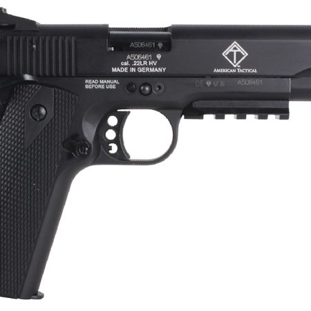 GSG GSG1911ADOP M1911 ADOP 22 LR 10+1 5" Black Steel/Threaded Barrel & Serrated Slide, Zinc Alloy w/Accessory Rail & Beavertail Frame Black Double Diamond Polymer Grip