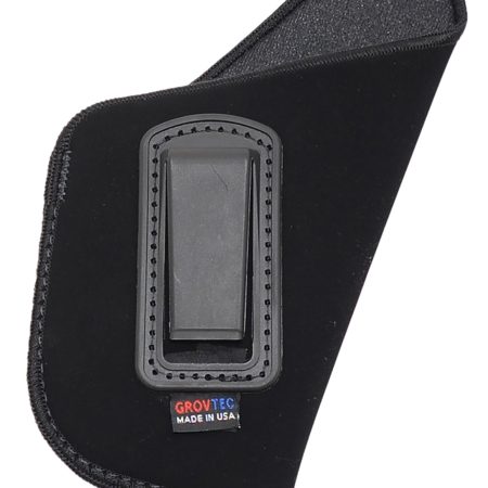 GrovTec US Inc GTHL14116R Inside The Pants  IWB Size 16 Black Suede Belt Clip Fits Large Semi-Auto 3-4" Barrel Right Hand