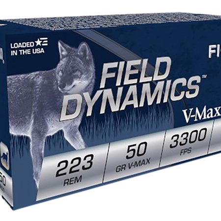 Fiocchi 223HVA50 Field Dynamics  223Rem 50gr Hornady V Max 50 Per Box/20 Case
