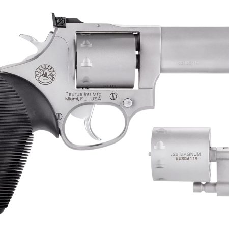 Taurus 2992049 Tracker 992 22 LR or 22 WMR 9rd 4" Barrel, Overall Matte Finish Stainless Steel & Black Ribber Grip Includes Cylinder