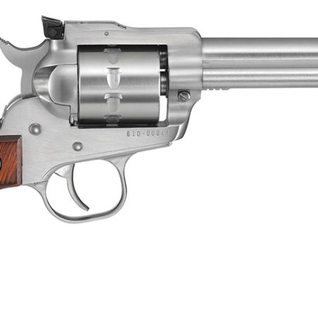 Ruger 8100 Single-Ten  22 LR 10rd 5.50" Satin Stainless Steel Barrel, Cylinder & Frame, Hardwood Gunfighter Grip, Transfer Bar Safety, Exposed Hammer