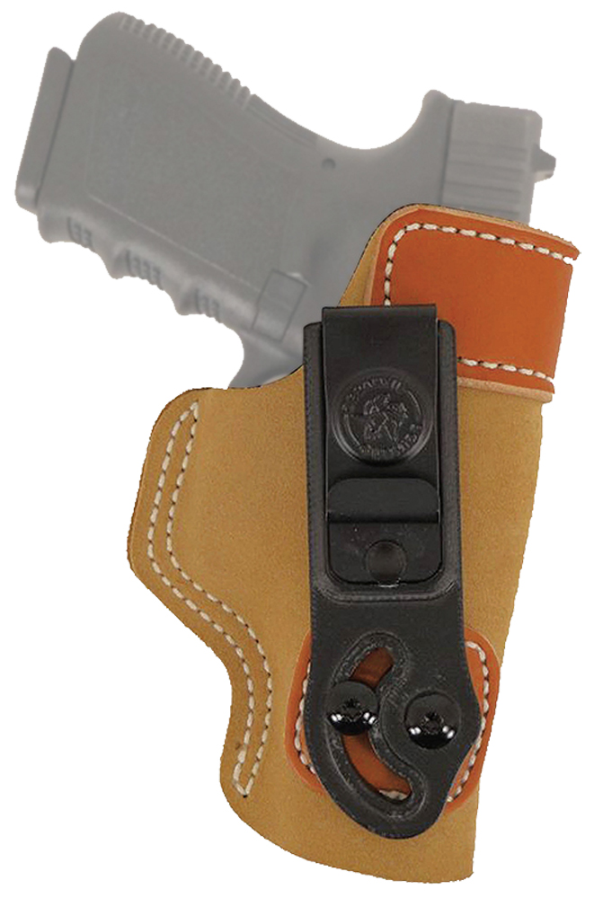 DeSantis Gunhide 106NAR7Z0 Sof-Tuck IWB Tan Leather/Suede Belt Clip Fits Colt Mustang Right Hand