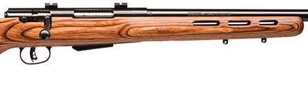 Savage Arms 19739 25 Lightweight Varminter-T 17 Hornet Caliber with 4+1 Capacity, 24" Barrel, Matte Black Metal Finish & Natural Brown Fixed Thumbhole Stock Right Hand (Full Size)