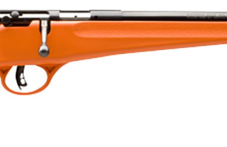 Savage Arms 13810 Rascal  Youth 22 LR 1rd 16.13" Matte Black Sporter Barrel, Matte Black Carbon Steel Receiver, Orange Fixed Synthetic Stock, Right Hand