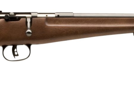 Savage Arms 13815 Rascal  Youth 22 LR 1rd 16.13" Matte Black Sporter Barrel, Matte Black Carbon Steel Receiver, Satin Brown Fixed Wood Stock, Right Hand