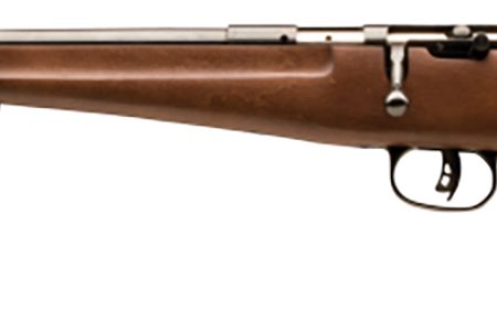 Savage Arms 13820 Rascal  Youth 22 LR 1rd 16.13" Matte Black Sporter Barrel, Matte Black Carbon Steel Receiver, Satin Brown Fixed Wood Stock, Left Hand