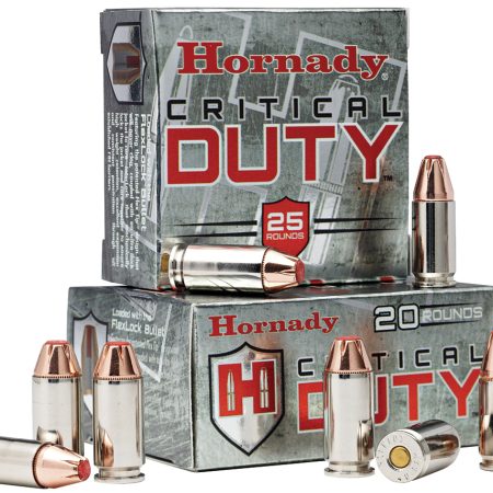 Hornady 90236 Critical Duty 9mmLuger 135gr Hornady FlexLock 25 Per Box/10 Case