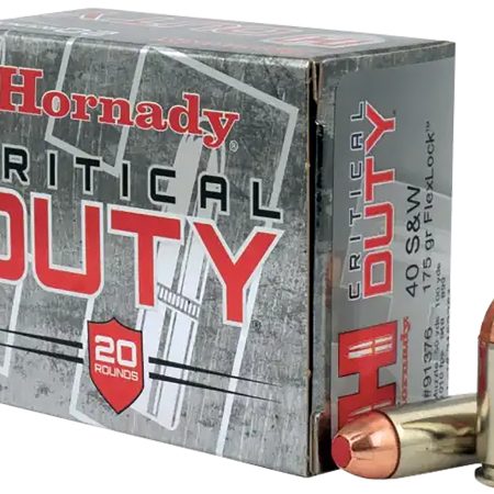 Hornady 91376 Critical Duty 40S&W 175gr Hornady FlexLock 20 Per Box/10 Case