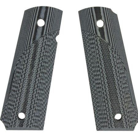 Pachmayr 61001 Tactical Grip Checkered Black & Gray G10 Panels for 1911
