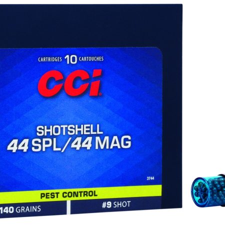 CCI 3744 Pest Control Shotshell 44Sp/44Rem Mag 140gr #9Shot 10 Per Box/20 Case