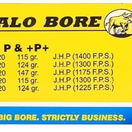 Buffalo Bore Ammunition 24B20 Personal Defense Strictly Business 9mmLuger +P+ 124gr Jacket Hollow Point 20 Per Box/12 Case