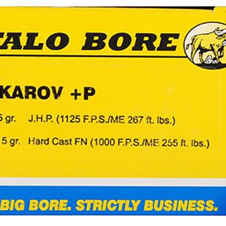 Buffalo Bore Ammunition 34B20 Personal Defense Strictly Business 9x18Makarov +P 115gr Hard Cast Flat Nose 20 Per Box/12 Case