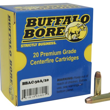 Buffalo Bore Ammunition 36A20 Heavy Strictly Business 32H&R Mag +P 100gr Jacket Hollow Point 20 Per Box/12 Case