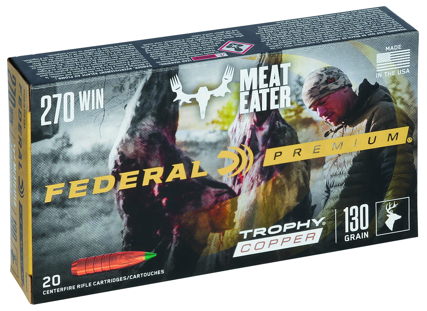 Federal P270TC1 Premium 270Win 130gr Trophy Copper 20 Per Box/10 Case