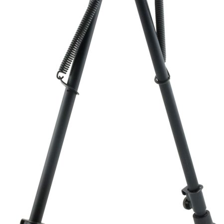 Harris Bipods H1A2 Non-Swivel H Swivel Stud, 13.50-23" Black Steel/Aluminum, Rubber Feet