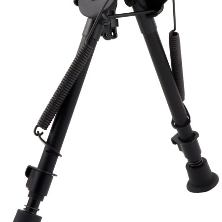 Harris Bipods LM1A2 Non-Swivel L Swivel Stud, 9-13", Black Steel/Aluminum, Notched Legs, Rubber Feet