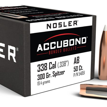 Nosler 54851 AccuBond  338Cal 300gr Spitzer Point 50/Box