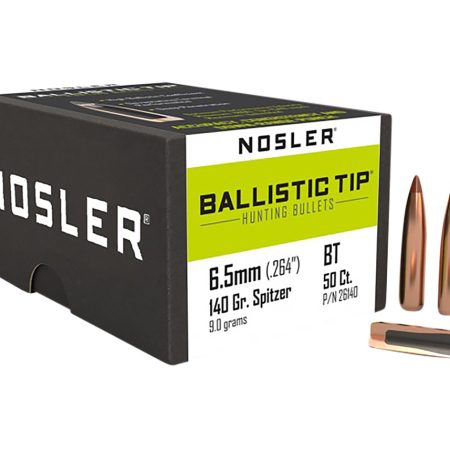 Nosler 26140 Ballistic Tip  6.5Creedmoor 140gr Spitzer Point 50/Box