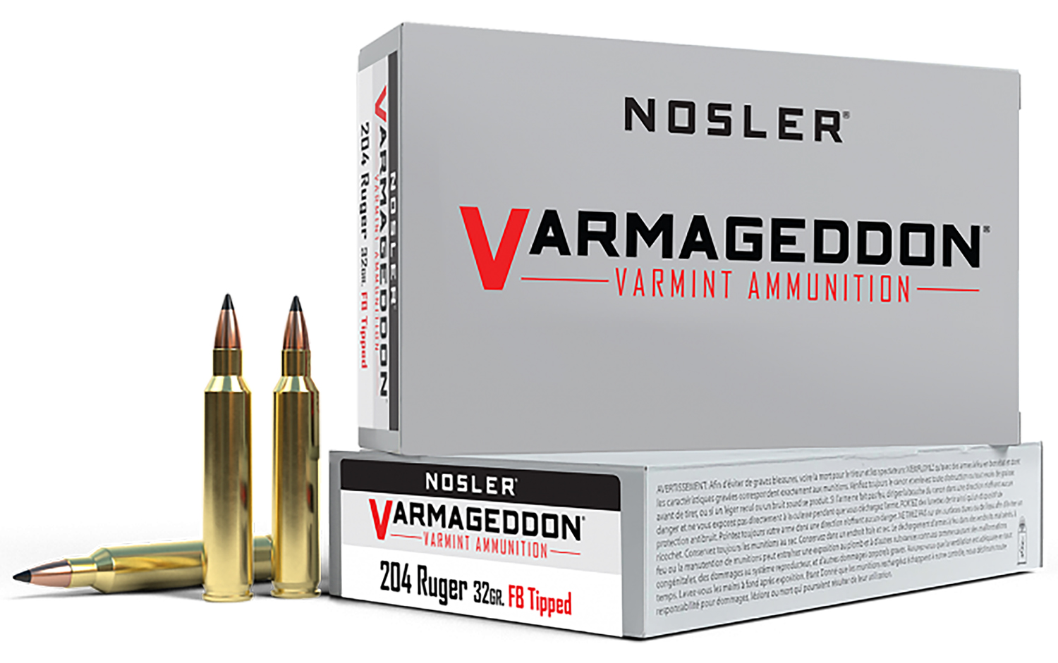 Nosler 65115 Varmageddon 204Ruger 32gr Flat Base Tipped 20 Per Box/20 Case