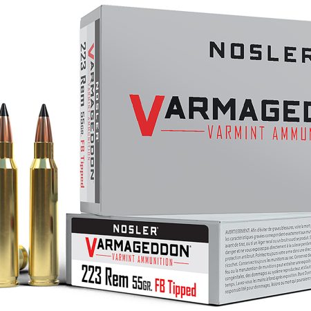 Nosler 65145 Varmageddon 223Rem 55gr Flat Base Tipped 20 Per Box/20 Case