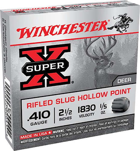 Winchester Ammo X41RS5VP Super X 410Gauge 2.50" 1/5oz Rifled Slug Shot 15 Per Box/10 Case *Value Pack