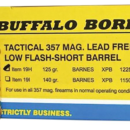 Buffalo Bore Ammunition 19H20 Buffalo-Barnes Strictly Business 357Mag 125gr Barnes VOR-TX XPB Lead Free 20 Per Box/12 Case
