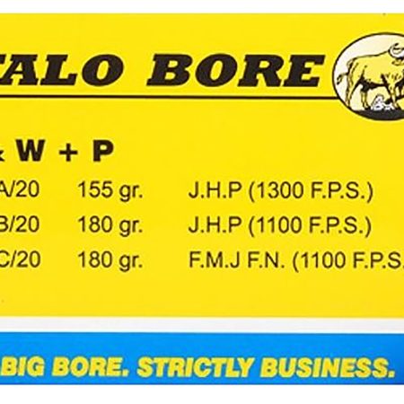 Buffalo Bore Ammunition 23B20 Heavy Strictly Business 40S&W +P 180gr Jacket Hollow Point 20 Per Box/12 Case